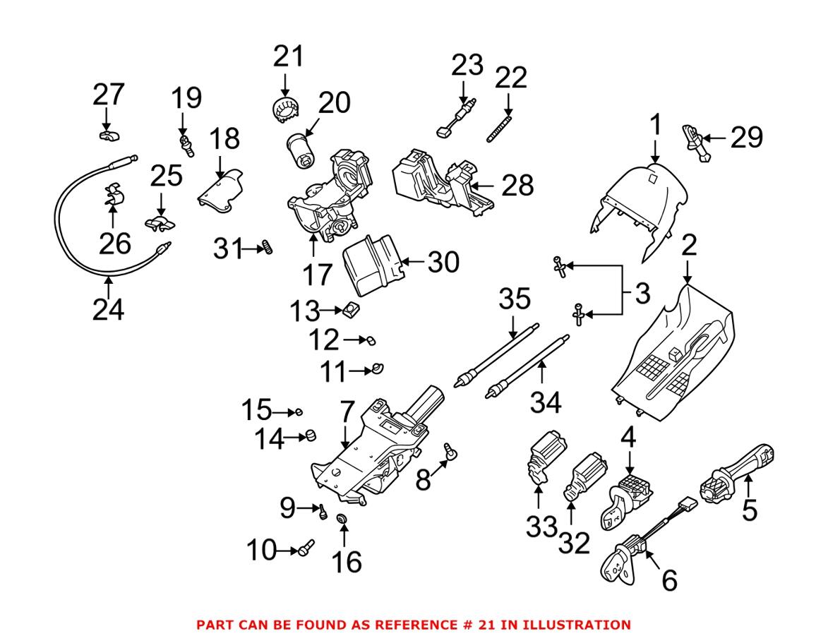 BMW Mini Ignition Lock Cylinder Ring (EWS III) 61356964556